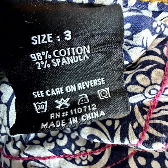 Studio 5 Bootcut Jeans Womens 3 Blue Y2K Flap Pocket Studded Embroidered Stretch - Picture 11 of 11